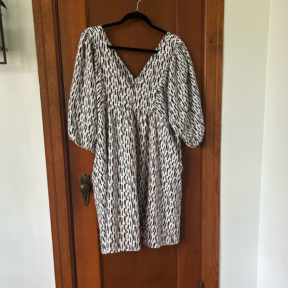 Impressions Black and White Mini Dress